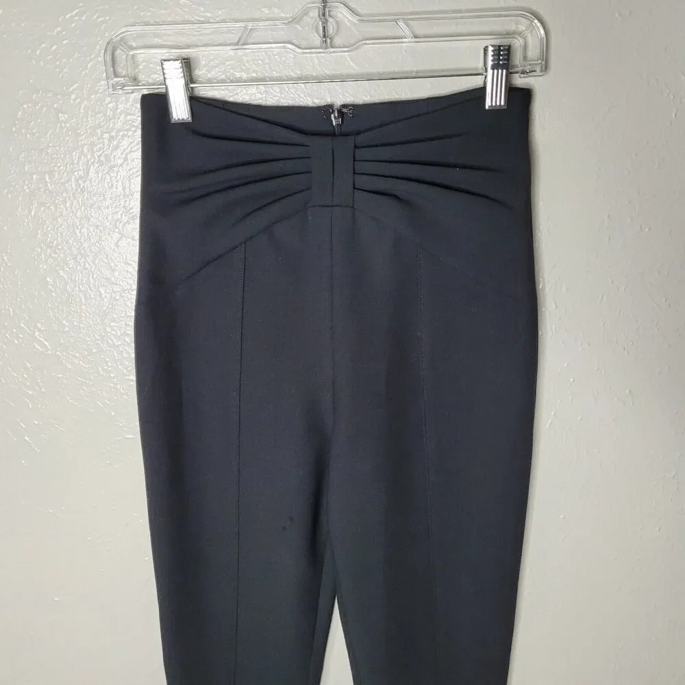 Veronica Beard Ferdinand Bow Accented Skinny Pants Trousers Black Women’s Size 0 - Picture 5 of 11
